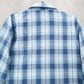 Teddi Blue Plaid Flannel Western Long Sleeve Button Up VTG College Petite Small