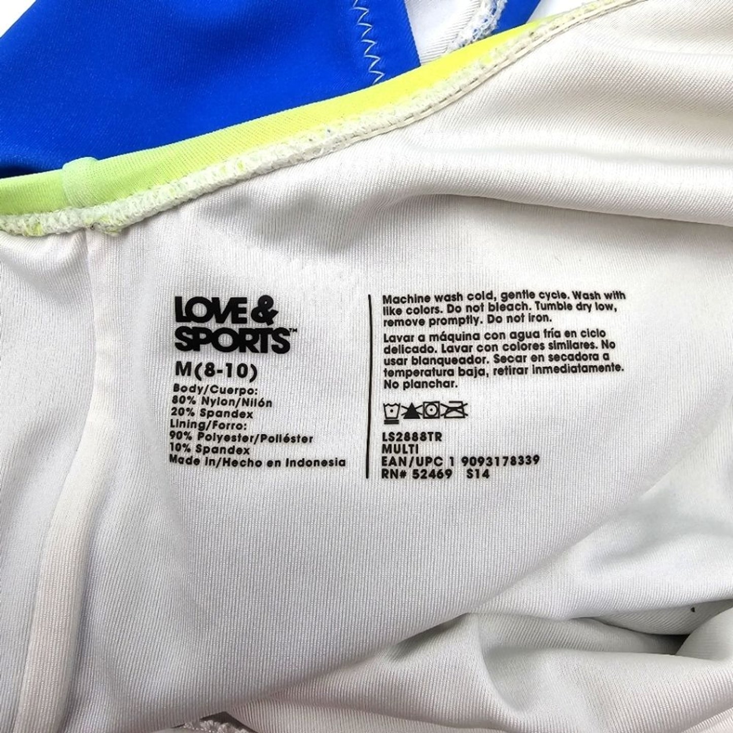 Love & Sports Ombre One Piece Swimsuits Swimwear Bathing Suit Medium Size 8-10