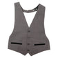 After Six Gray Short Open Back Welt Pocket 4 Button Point Tuxedo Vest Medium 38S