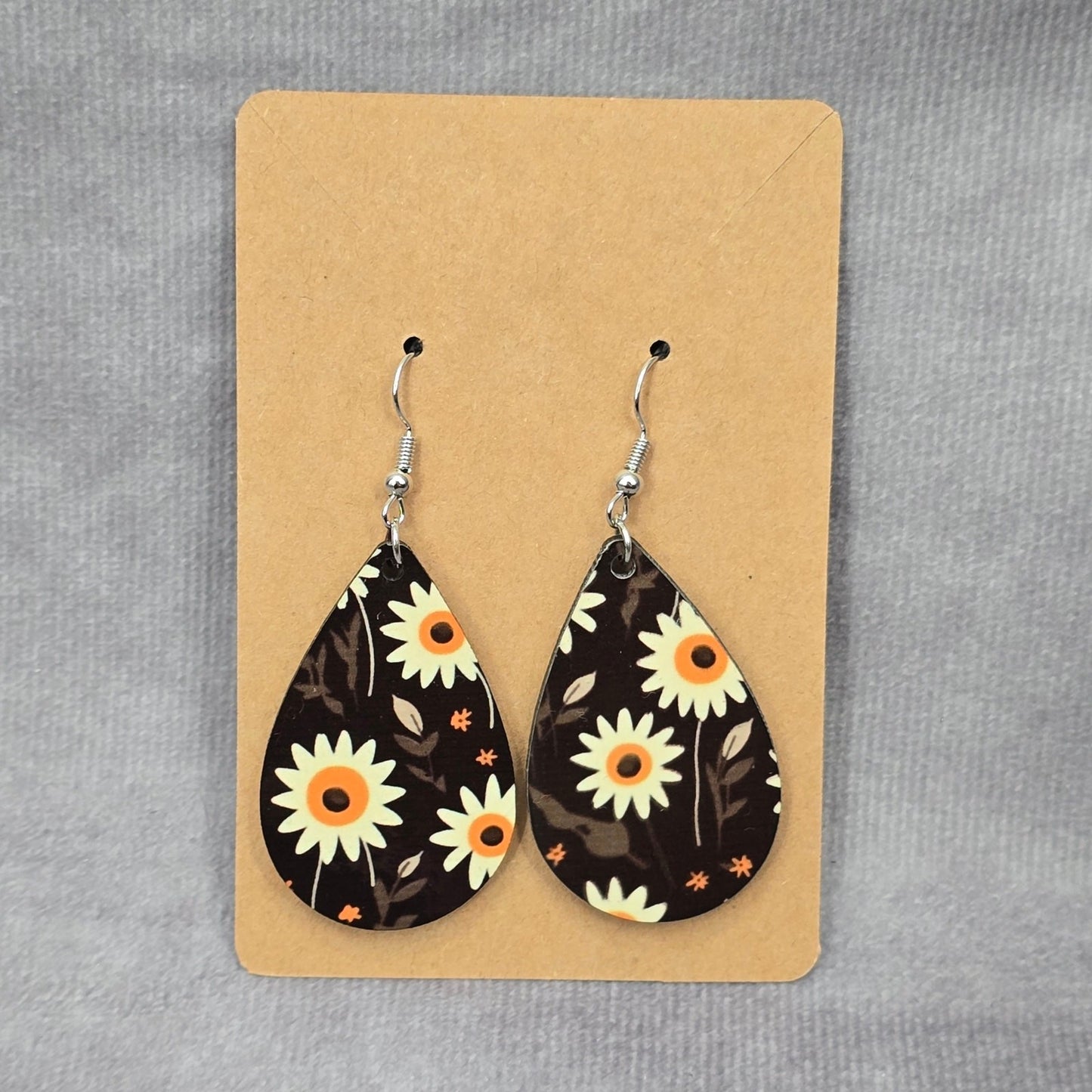 Teardrop Hook Floral Handmade Earrings JB1E10