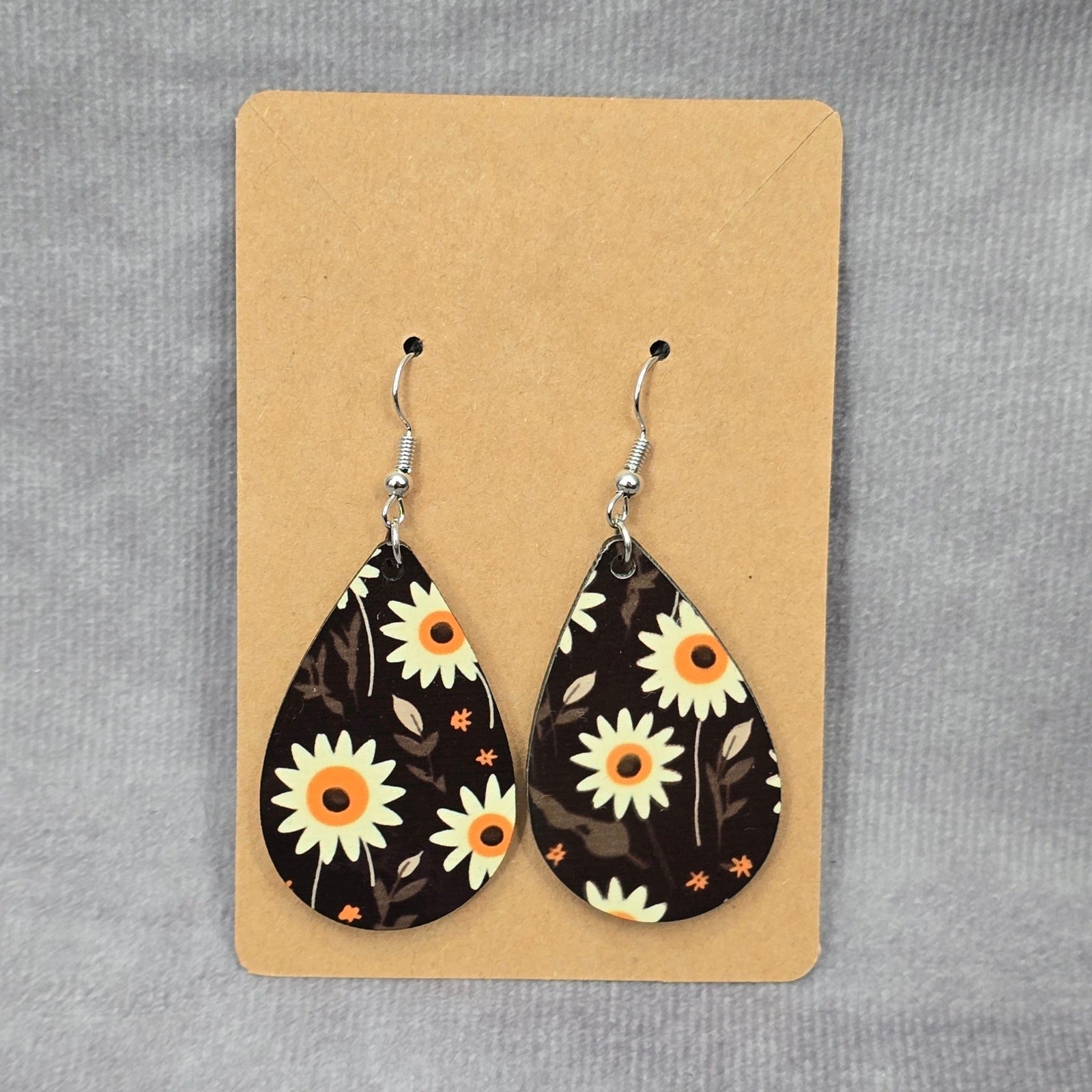 Teardrop Hook Floral Handmade Earrings JB1E10