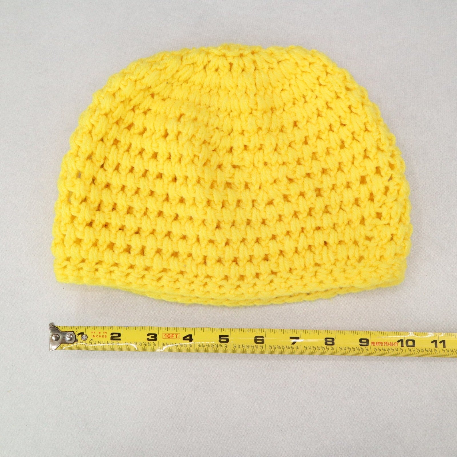 Yellow Cable Knit Y2k Vintage Handmade Cozy Winter Beanie Cap Hat