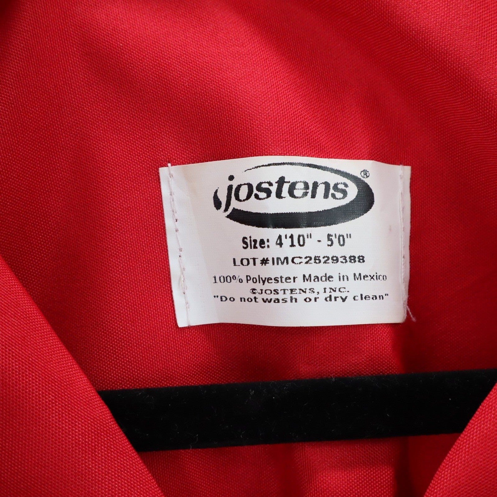 Jostens Red High School College Graduation Full Zip Gown Plus 1XL 4'10"-5'0"