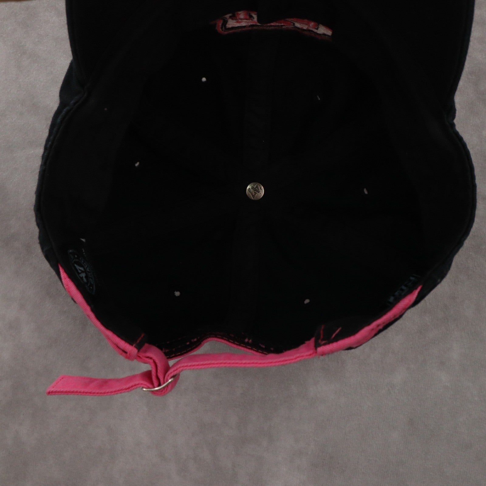 Kansas City Chiefs '47 Brand Black Pink Cloth Strap Athletic Baseball Hat Cap