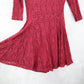Fish Bowl Red Lace Skater Dress Fit Flare Cocktail Party Dress Elegant S Small