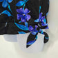 Le Cove Black Blue Flower Tankini Swimsuit Swimwear Halter Top Bathing Size 12