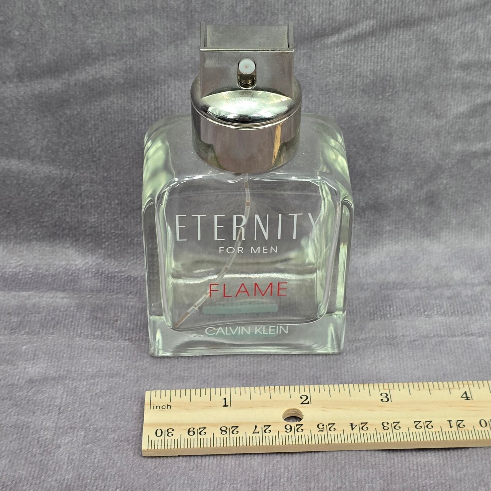 Calvin Klein Eternity Flame 3.4 FL OZ 100 ML Empty Glass Bottle Only