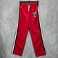 Gap Kids Red Jogger Track Athletic Pants Straight Pull On Stripe Youth Large