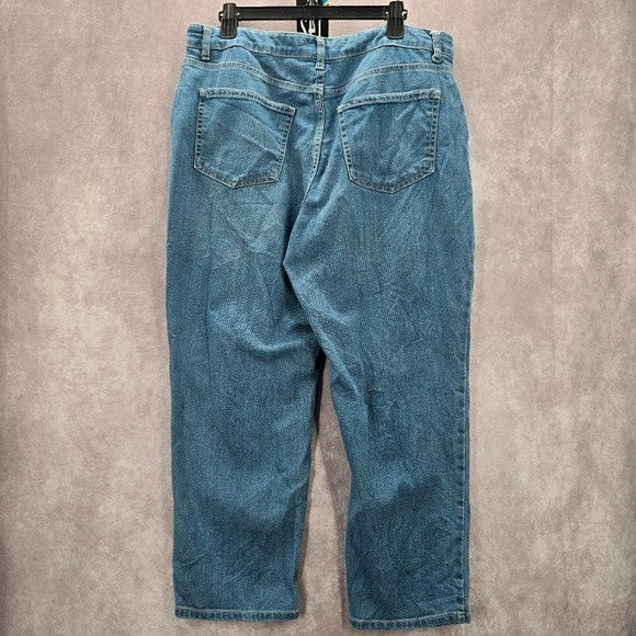 No Boundaries Blue Straight Tapered Leg Denim Pants Wide Plus Jeans 17