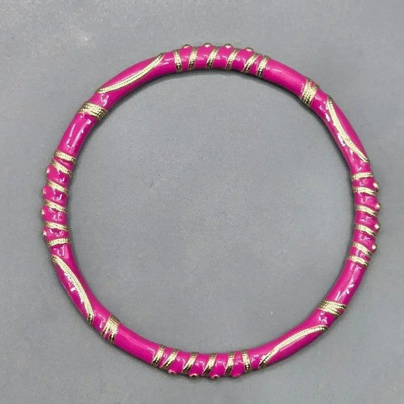 Purple Gold Solid Single Metal Solid Bracelet Costume Fashion Jewelry JB4-8