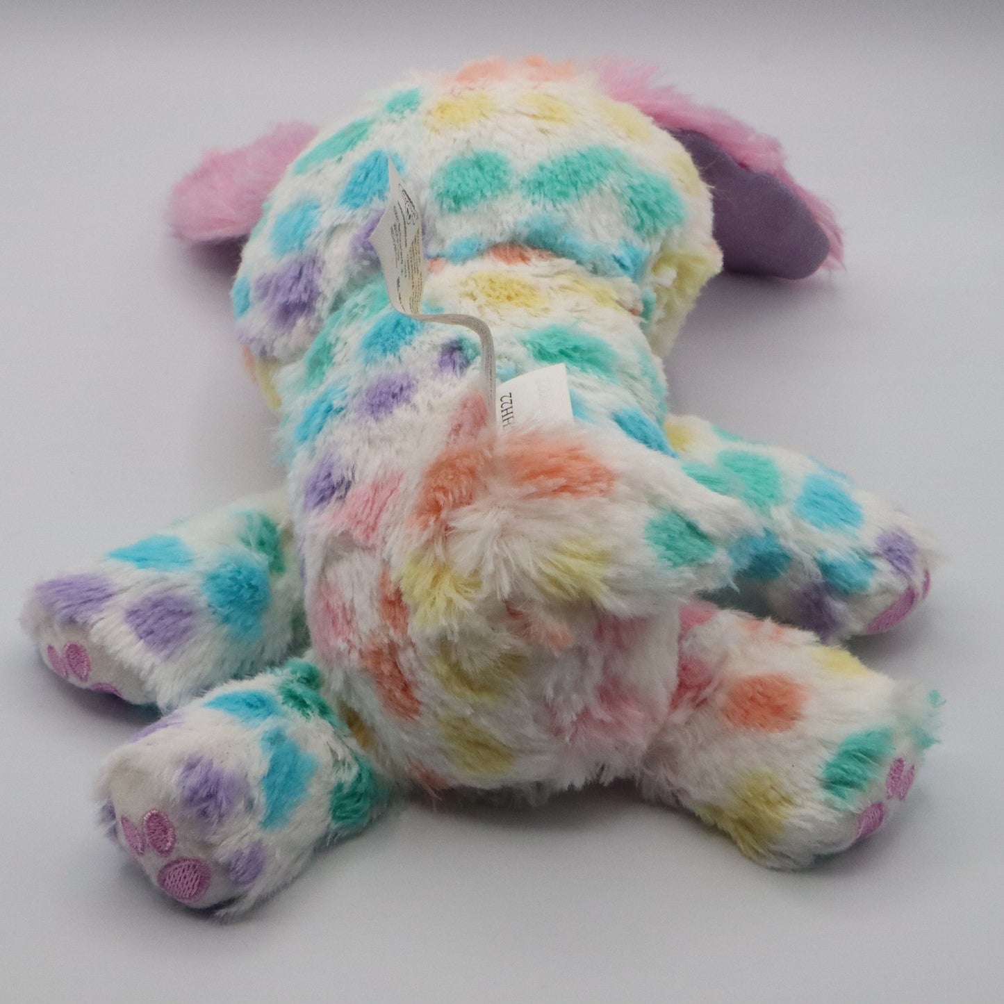 Colorful Bunny Plush Toy Stuffed Animal Soft Rainbow Pastel Sparkle Ears 9"