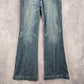 Princy by Jessica Simpson Blue Bootcut Flare Distress Denim Jeans Small 5