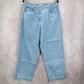 Talbots Blue Denim Straight Classic Tapered Leg Cotton Jeans Pants 12