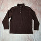 Van Heusen Flex Red Black Pull Over Button Long Sleeve Sweater XLARGE