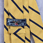 American Living Yellow Blue Stripe Geometric Diagonal 100% Silk Neck Tie