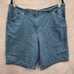 White Stag Blue Cotton Jeans Flat Front Bermuda Bottoms Pants Shorts Plus 14