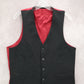 Black 5 Button Red Point 4 Welt Pocket Waistcoat Formal Tuxedo Suit Vest S 38R