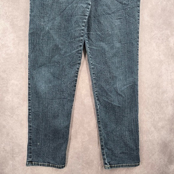 Gloria Vanderbilt Blue Medium Wash Straight Leg Denim Jeans Pants 12