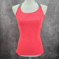 MPG Pink Orange Gray Racerback Sports Activewear Support Bra Tank Top Small