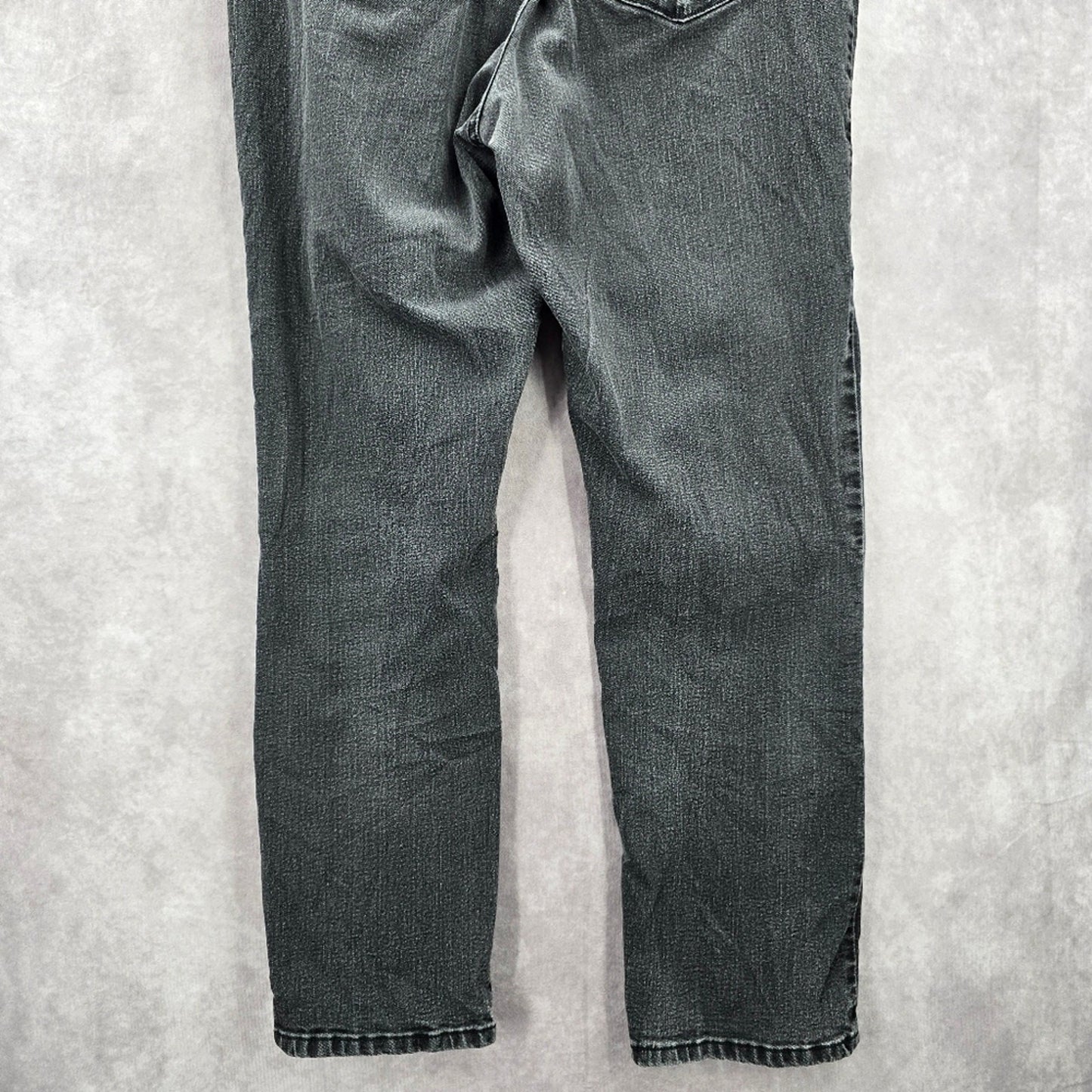 Lee Classic Fit Gray Black Denim Jeans Straight Leg Pants 14M Medium