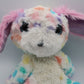 Colorful Bunny Plush Toy Stuffed Animal Soft Rainbow Pastel Sparkle Ears 9"