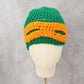 Green Crochet Cable Knit Turtle Mask Y2K Vintage Beanie Hat Cap OS
