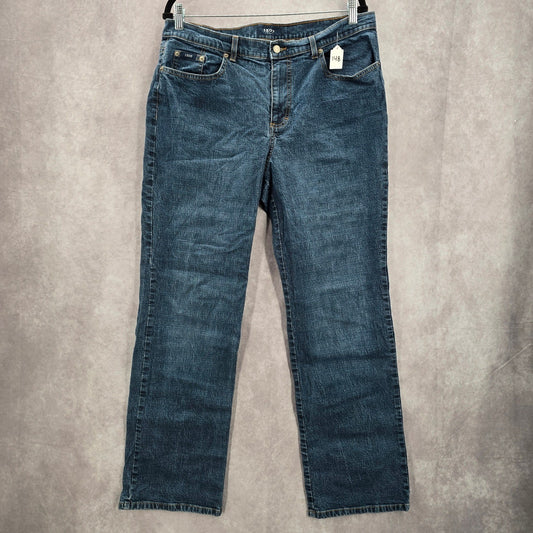 IZOD Blue Cotton Denim Jeans Straight Leg Classic Fit Western Pants Plus 16