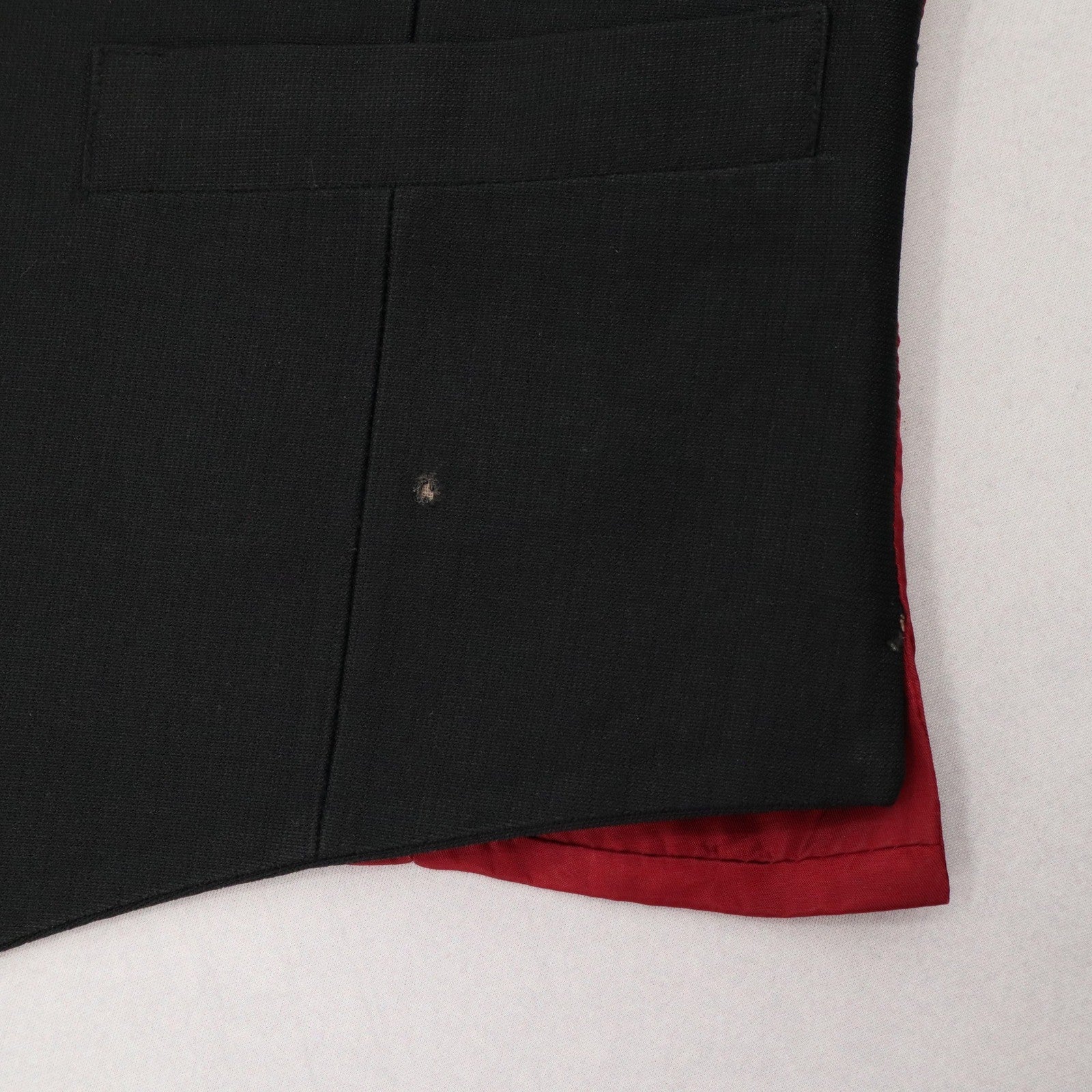 Black 5 Button Red Point 4 Welt Pocket Waistcoat Formal Tuxedo Suit Vest S 38R