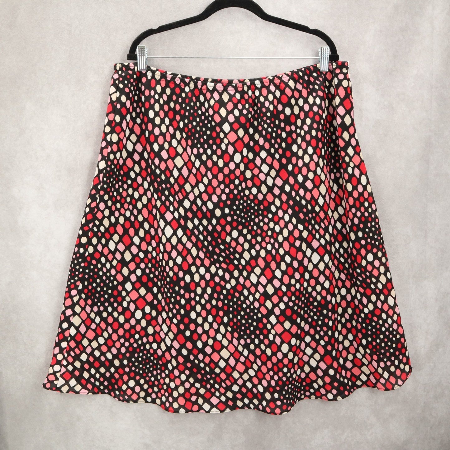 George Polka Dot Pull On Retro Chic Flowy Flare Festival Swing Skirt Plus 22/24W