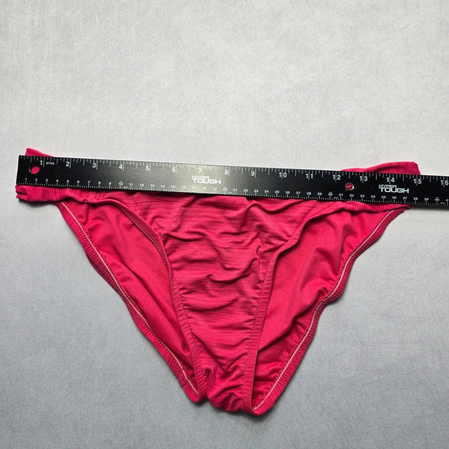 Mossimo Pink Stripe Stretch Swim Beach Cheeky Flirty Boho Bikini Bottom L Large