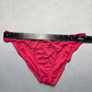 Mossimo Pink Stripe Stretch Swim Beach Cheeky Flirty Boho Bikini Bottom L Large