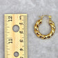 Gold Thick Spiral Hoop Hook Dangle Fashion Jewelry Earrings JB2-92