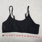 Black Padded Y2K Classic Pull On Swim Sports Bra Beach Bikini Top M Medium