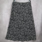 JBS Ltd Black Geometric Swirl Beach Long Flare Maxi Pull On Skirt Plus 20W