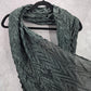 Black Silver Chevron Wide Infinity Wrap Hijab Dupatta Shawl Scarves Scarf