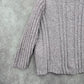 Erika Purple Chunky Oversized Ribbed Pullover Soft Y2K Chenille Sweater Plus 2X