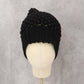 Black Chunky Cable Knit Crochet Y2K Vintage Cottage Skater Beanie Cap Hat OS