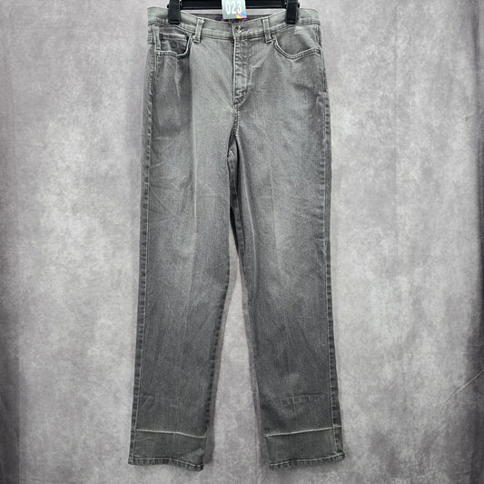 Gloria Vanderbilt Gray Amanda Straight Leg Denim Pants Jeans 12