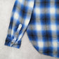 American Eagle Outfitters Flannel Plaid Long Sleeve Button Boyfriend Fit Small