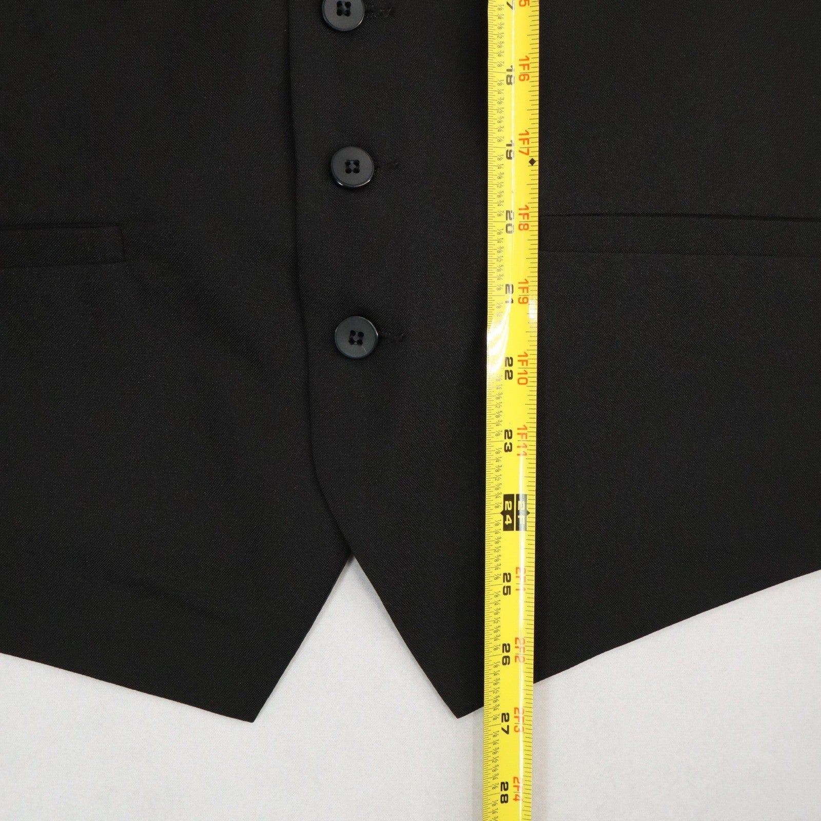 Daniel Elissa Black 5 Button Point Waistcoat Tuxedo Formal Suit Vest Medium 42R