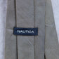 Nautica Gold Blue Geometric Dots Stripes Executive 100% Silk Men's Neck Tie