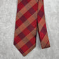 Jos. A. Bank Corporate Red Gold Plaid Tartan 100% Silk Men's Neck Tie Executive