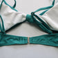 Shekini Green Padded Boho Chic Swim Sports Bra Beach Bralette Bikini Top L Large