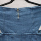 Spoon Jeans Blue Cutout Zip Mini Cotton Denim Pleated Flare Y2K Skirt L Large