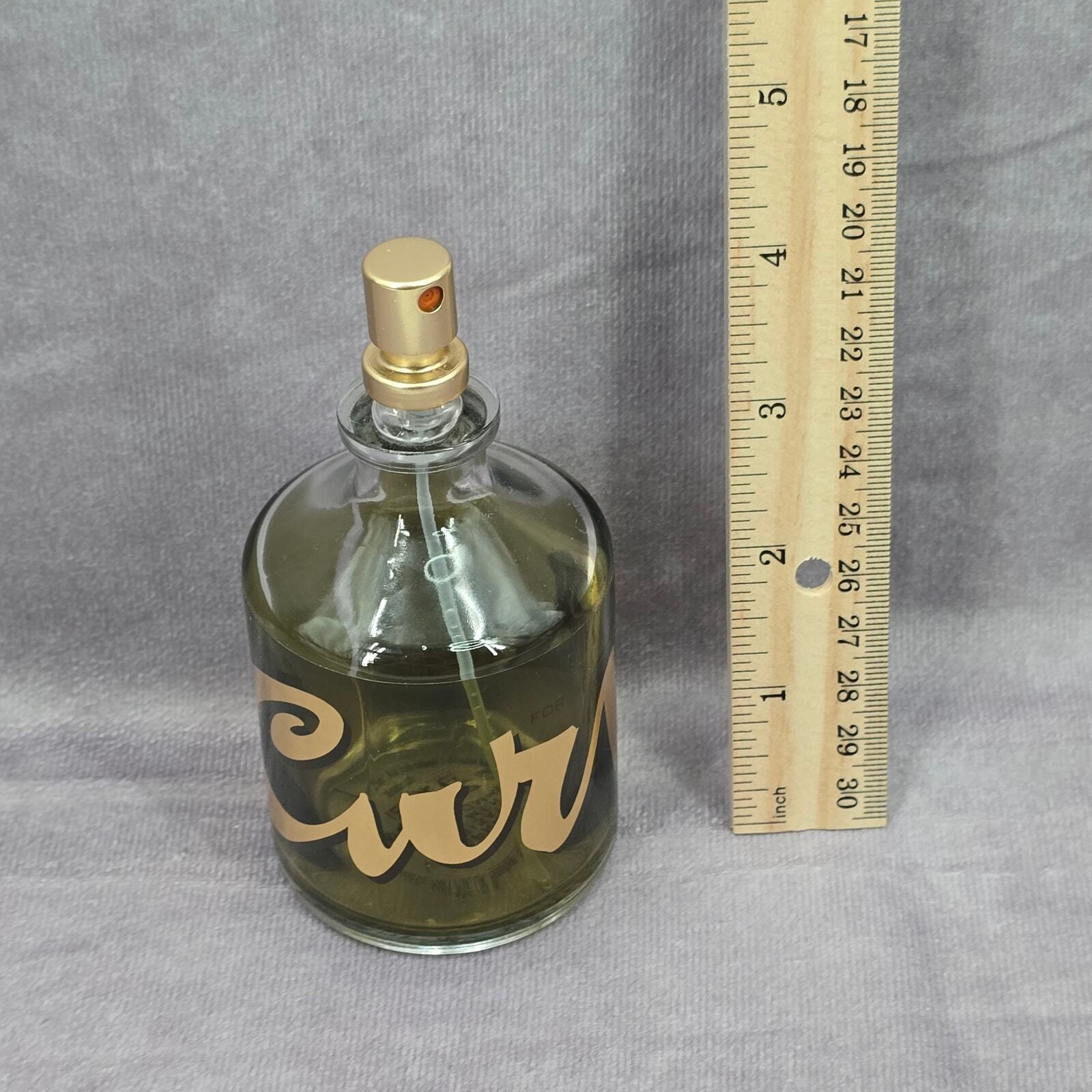Curve Men's Green Gold Cologne Perfume 4.2 FL OZ 125 ML Glass Empty Bottle Only
