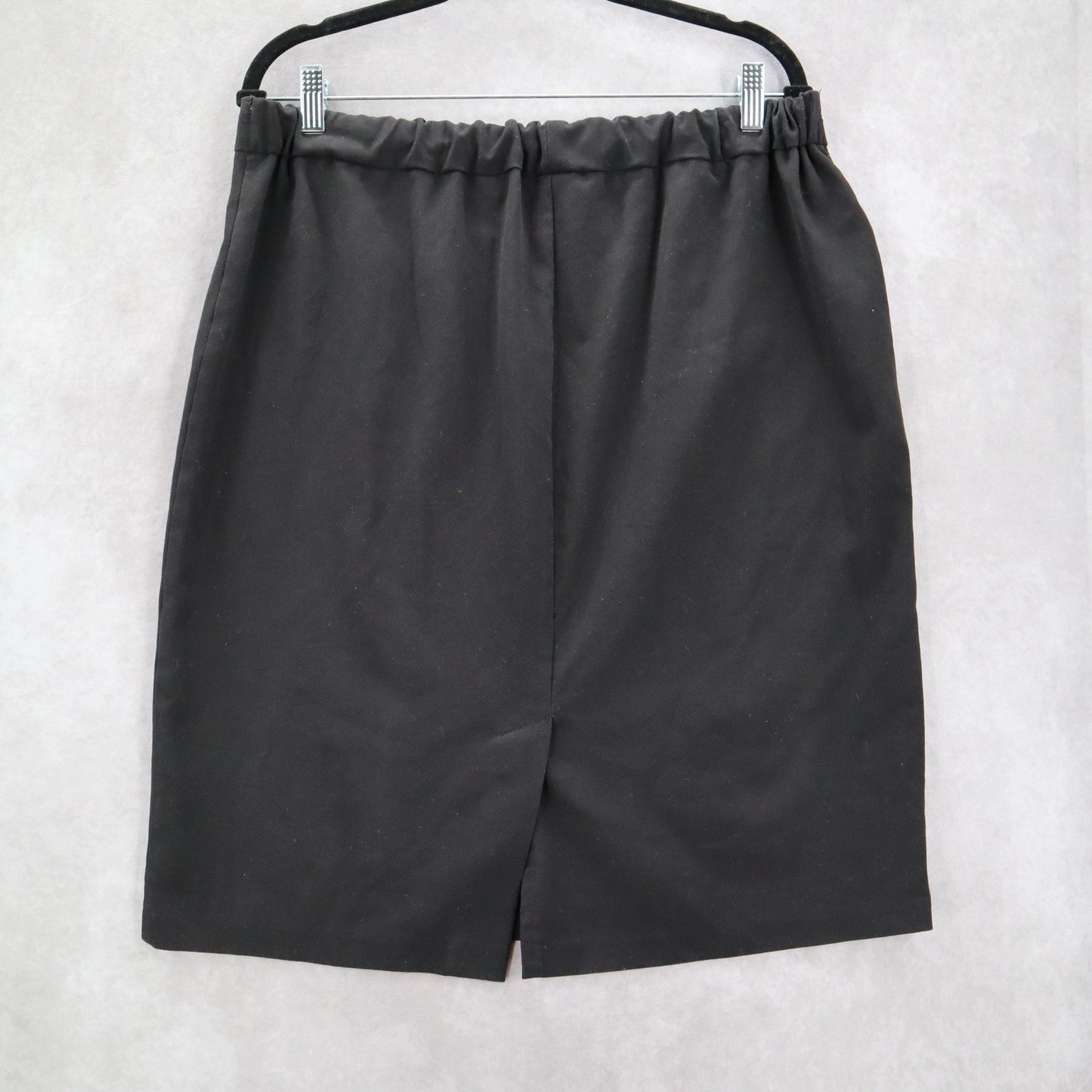 Bobbie Brooks Black Pull On Pencil Short Business Casual Preppy Skirt Plus 1X