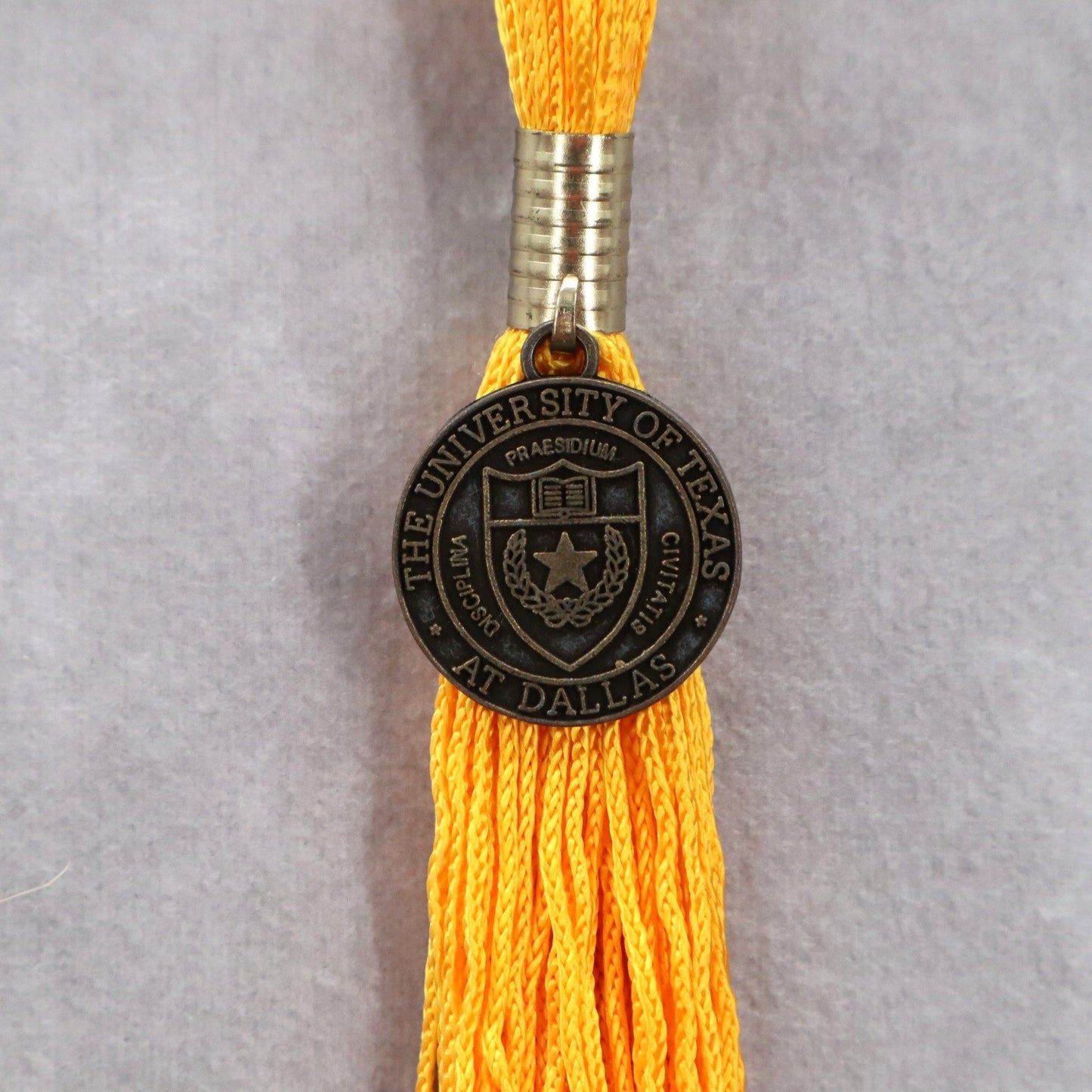 University of Texas at Dallas Graduation Yellow Coin Fringe Charm Tassel OS