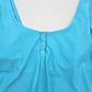 No Boundaries Blue Padded Button Front Cover Bikini Top Swimwear XL