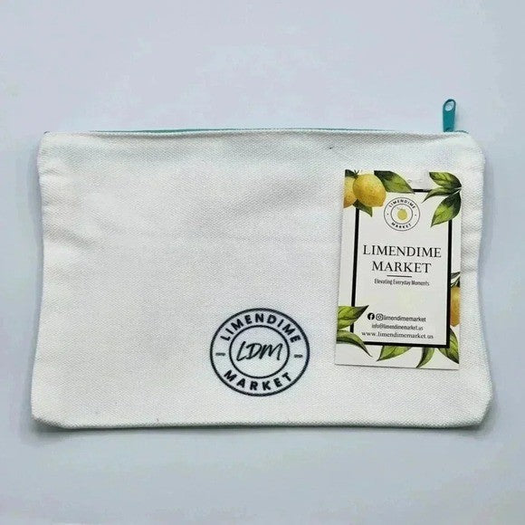 Bismillah Canvas Zipper Pencil Bag Makeup Bag Pouch Bag Handmade NWT