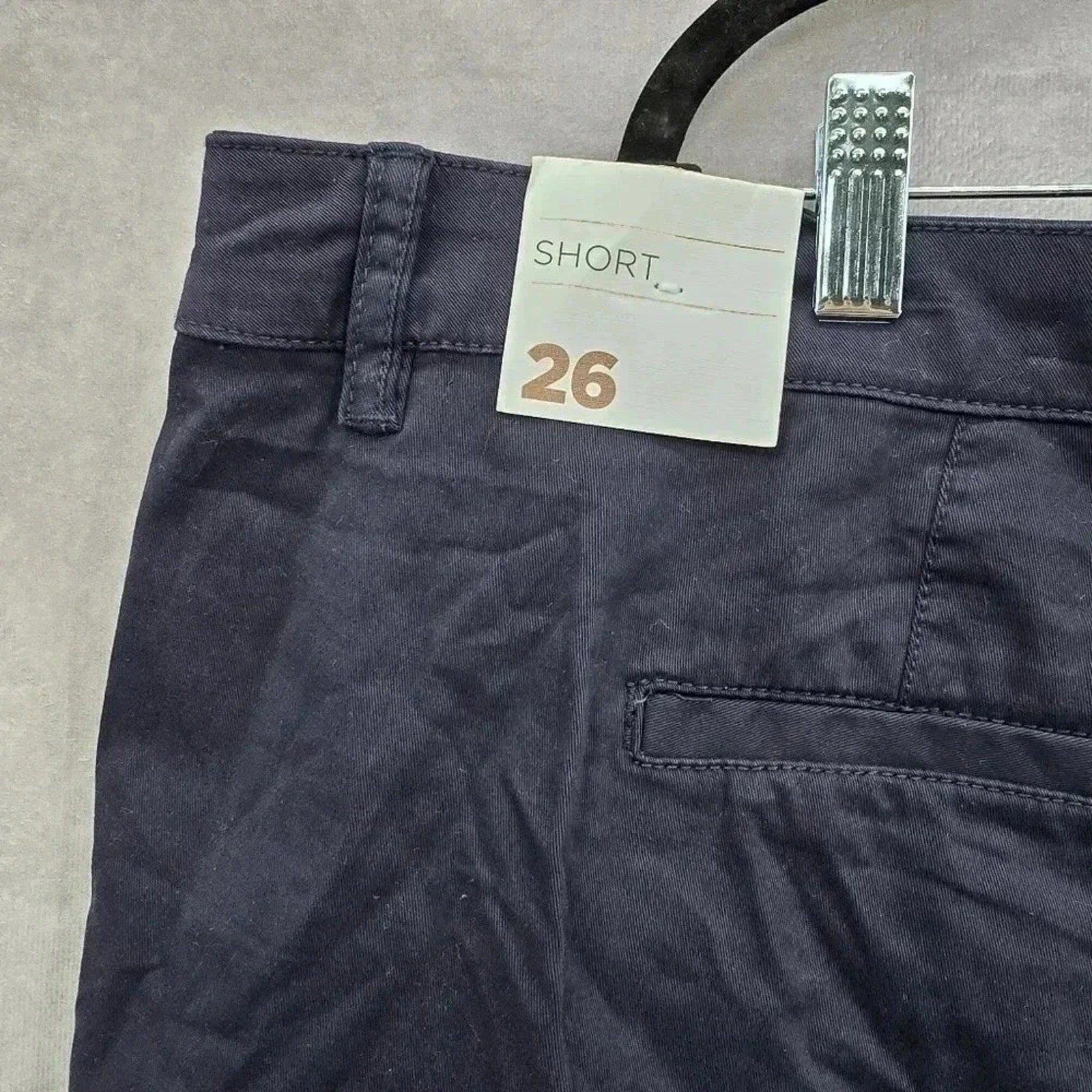 Lane Bryant Navy Blue Cotton Flat Womens Preppy Front Shorts Size 26 3X NWT